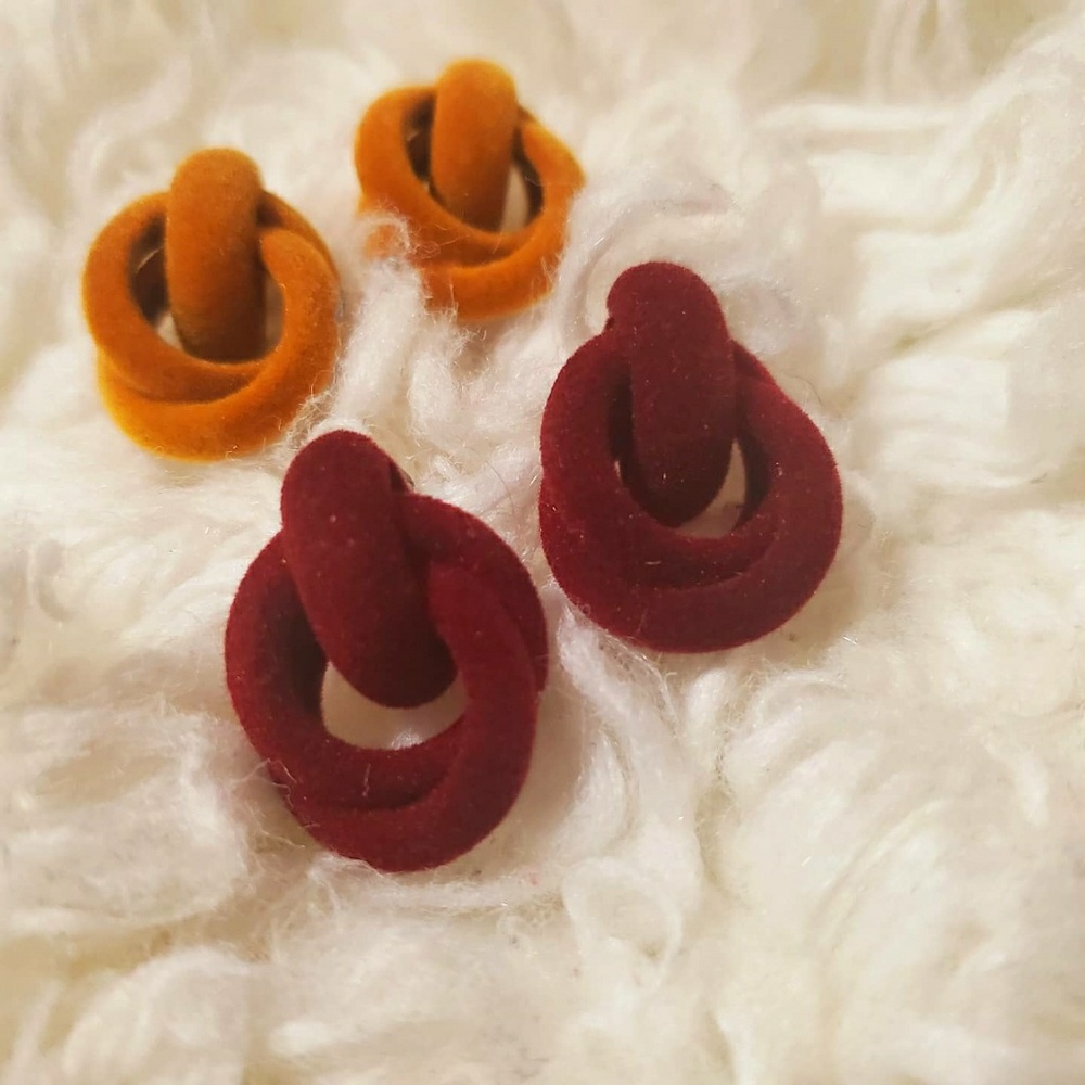 Women's Fall Themed Velvet Earrings